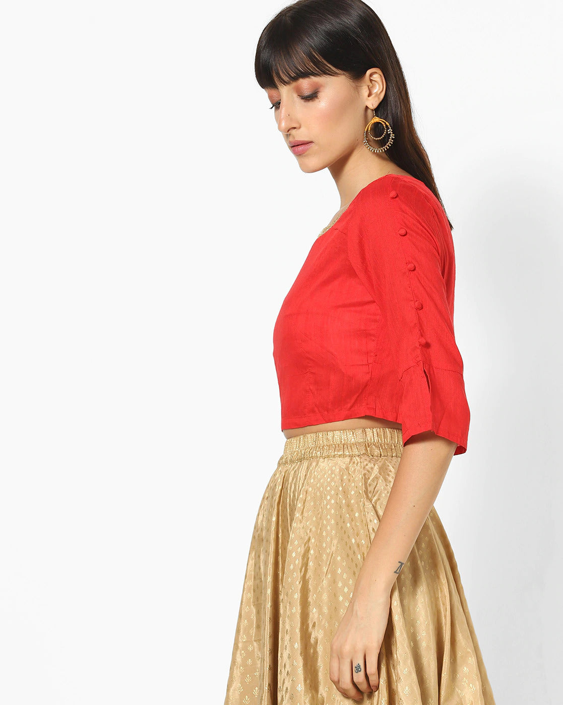 Red croptop with sequins