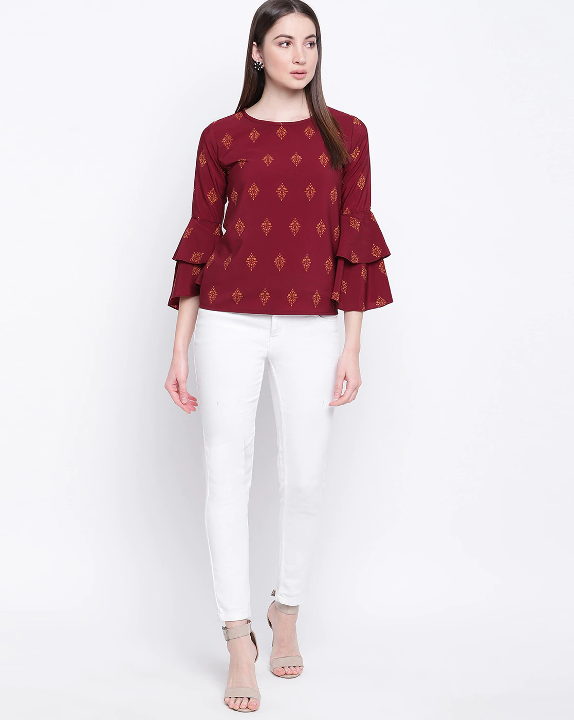 Maroon Textured top