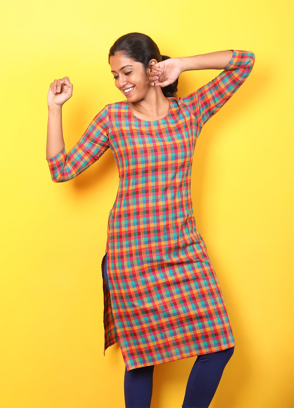 Multi checkered Kurti