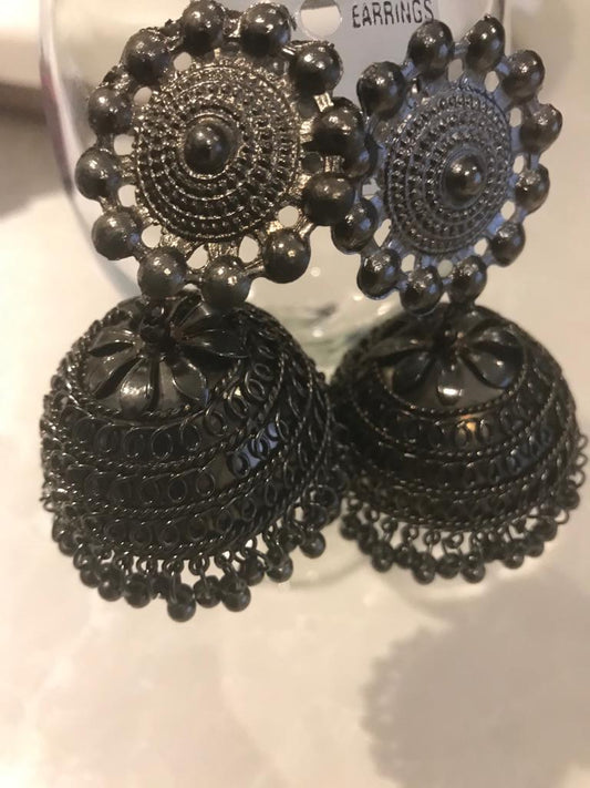 Black Metal Jhumka