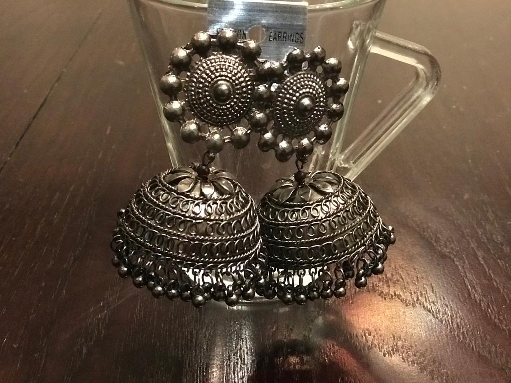 Black Metal Jhumka